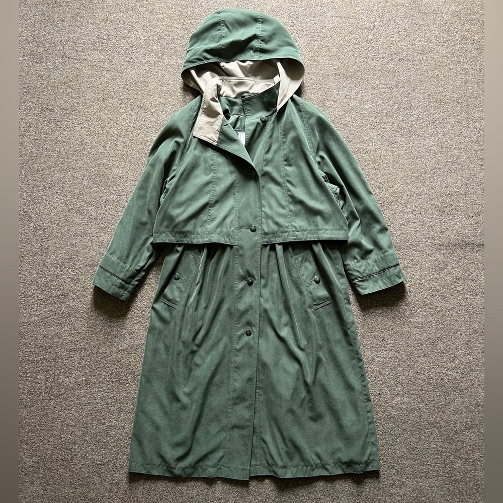 Women's Green Hooded Coat